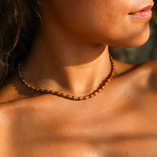 Kette 'Mayrea' mit Holzperlen