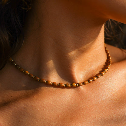 Kette 'Mayrea' mit Holzperlen