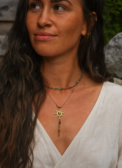 Kette "Niara" mit Achat und Sonne (limited)