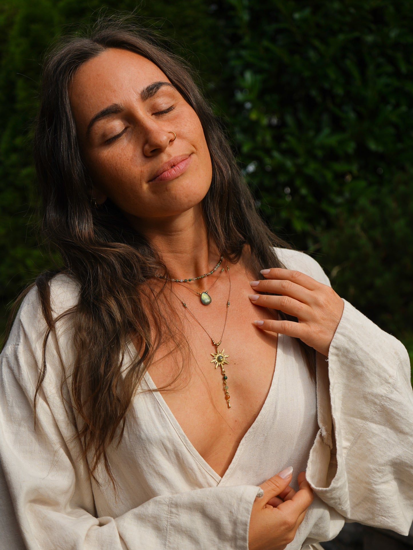 Kette "Niara" mit Achat und Sonne (limited)