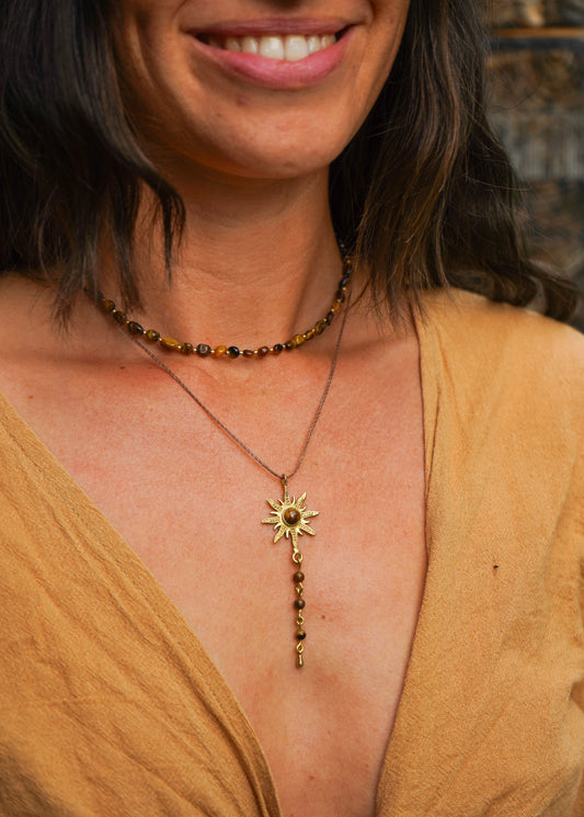 Kette "Tiraya & Telia" Tigerauge Set