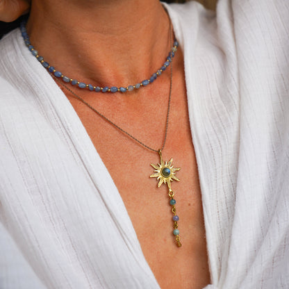 Kette Mara mit Kyanit und Sonne