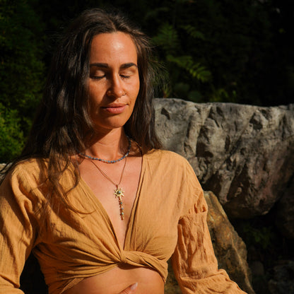 Kette Mara mit Kyanit und Sonne