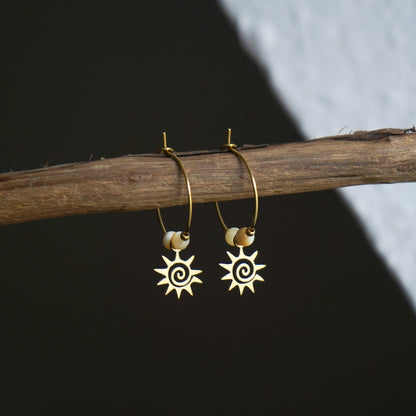 Ohrringe "Mila" Perlmutt Sonne