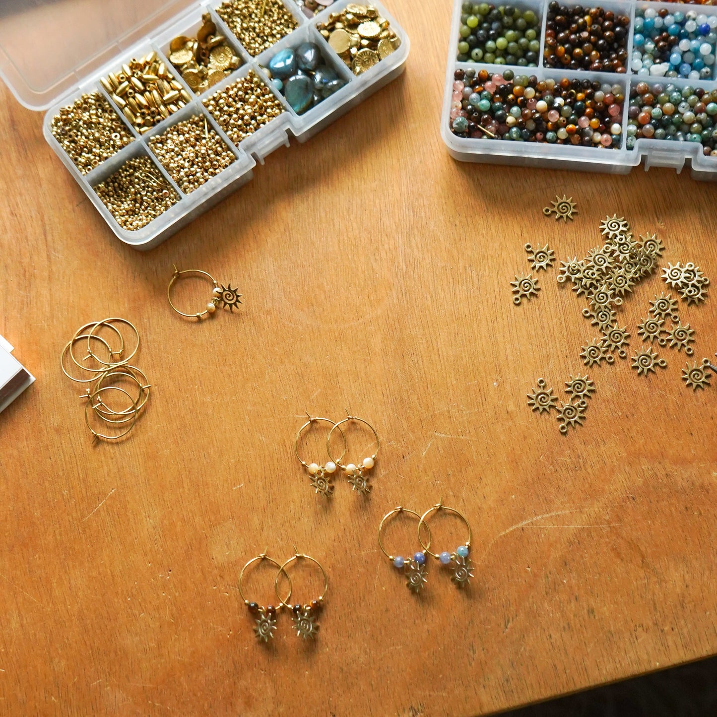 Ohrringe "Mila" Perlmutt Sonne