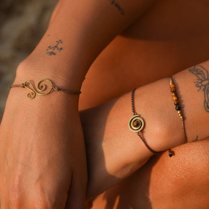 Armband “Lumya" mit Spirale und Tigerauge