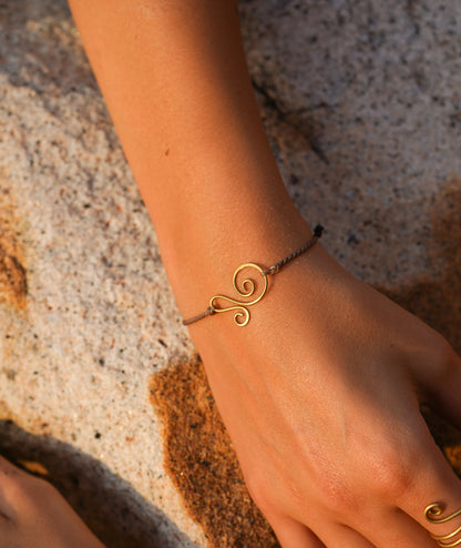 Armband “Buna" mit Spirale handgemacht