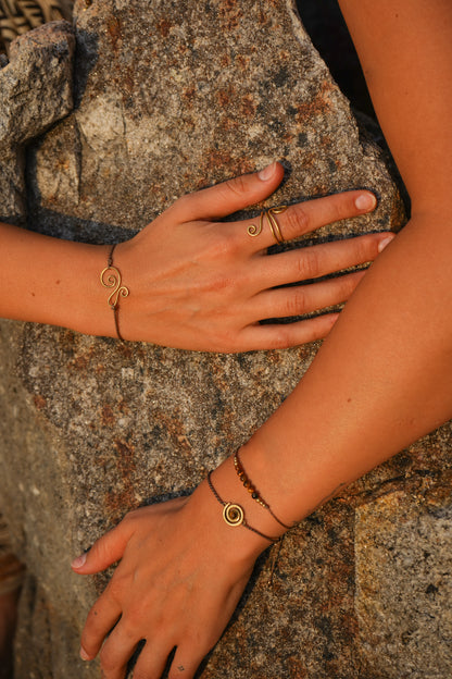 Armband “Buna" mit Spirale handgemacht