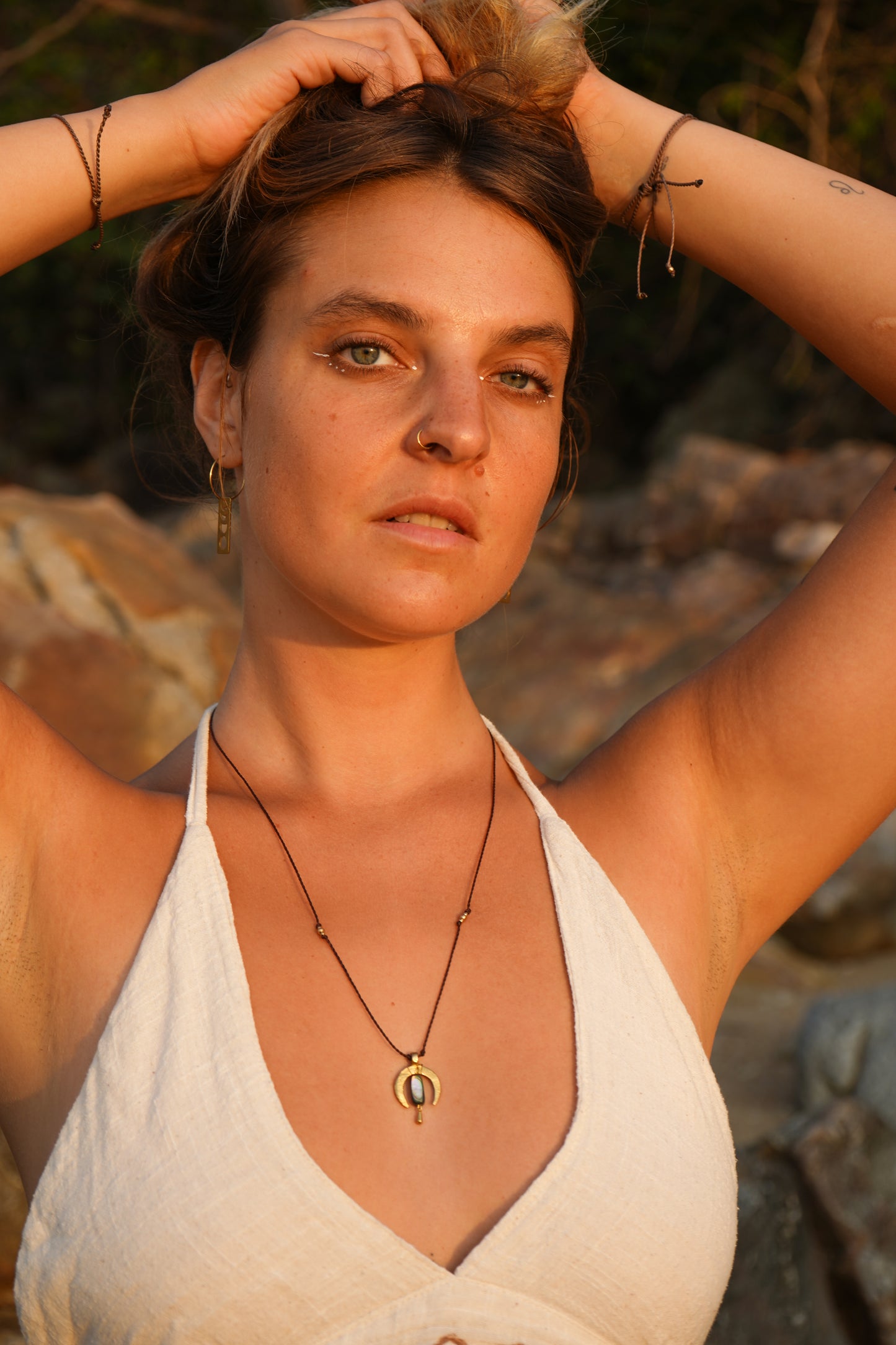 Kette "Liana" mit Perlmutt und Mond