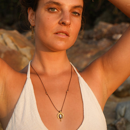 Kette "Liana" mit Perlmutt und Mond