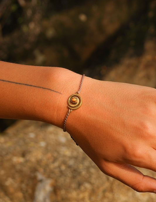 Armband “Lumya" mit Spirale und Tigerauge