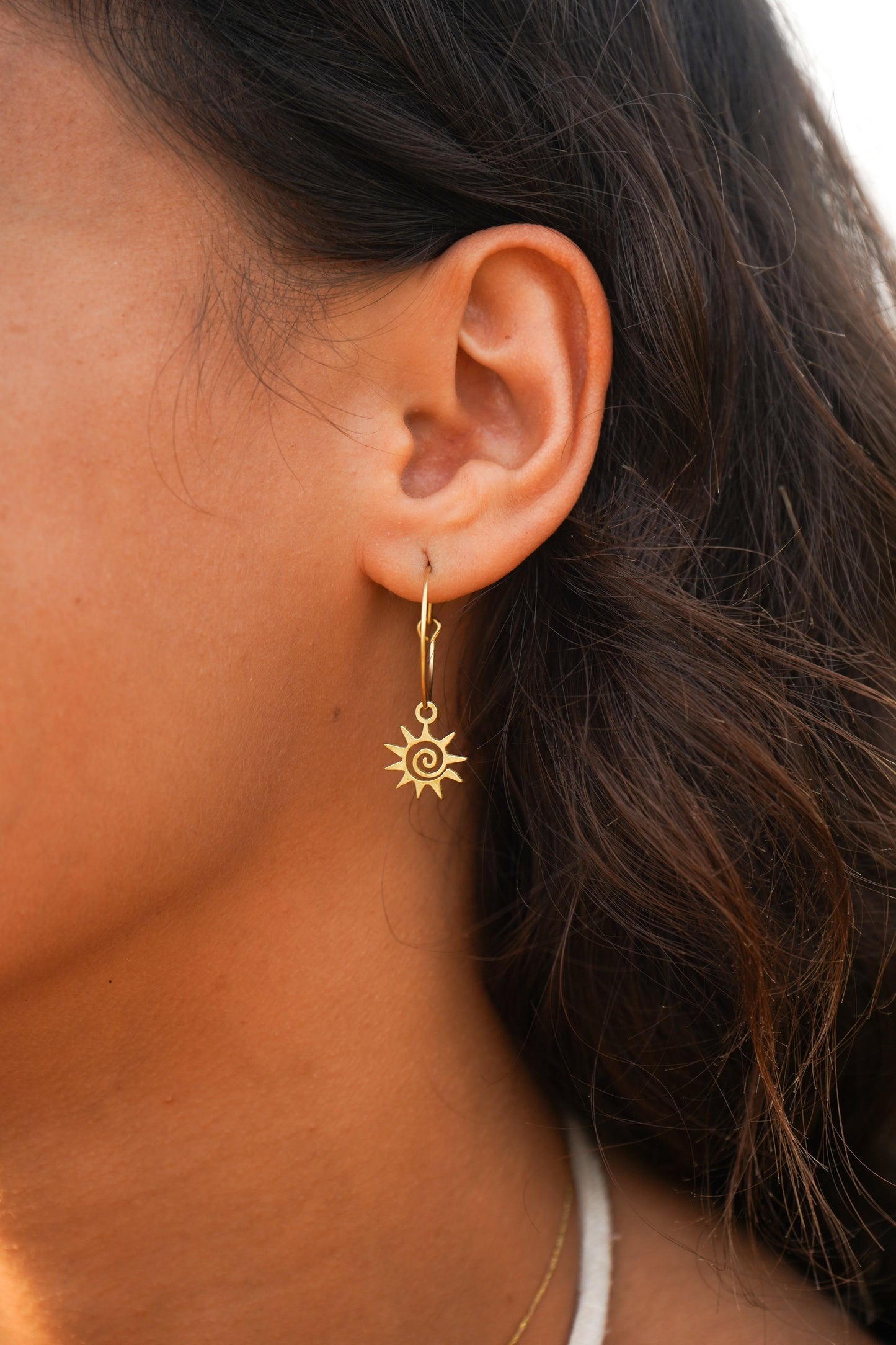 Ohrringe "Sumatra" mit Sonne und Spirale