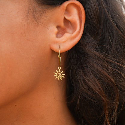 Ohrringe "Sumatra" mit Sonne und Spirale