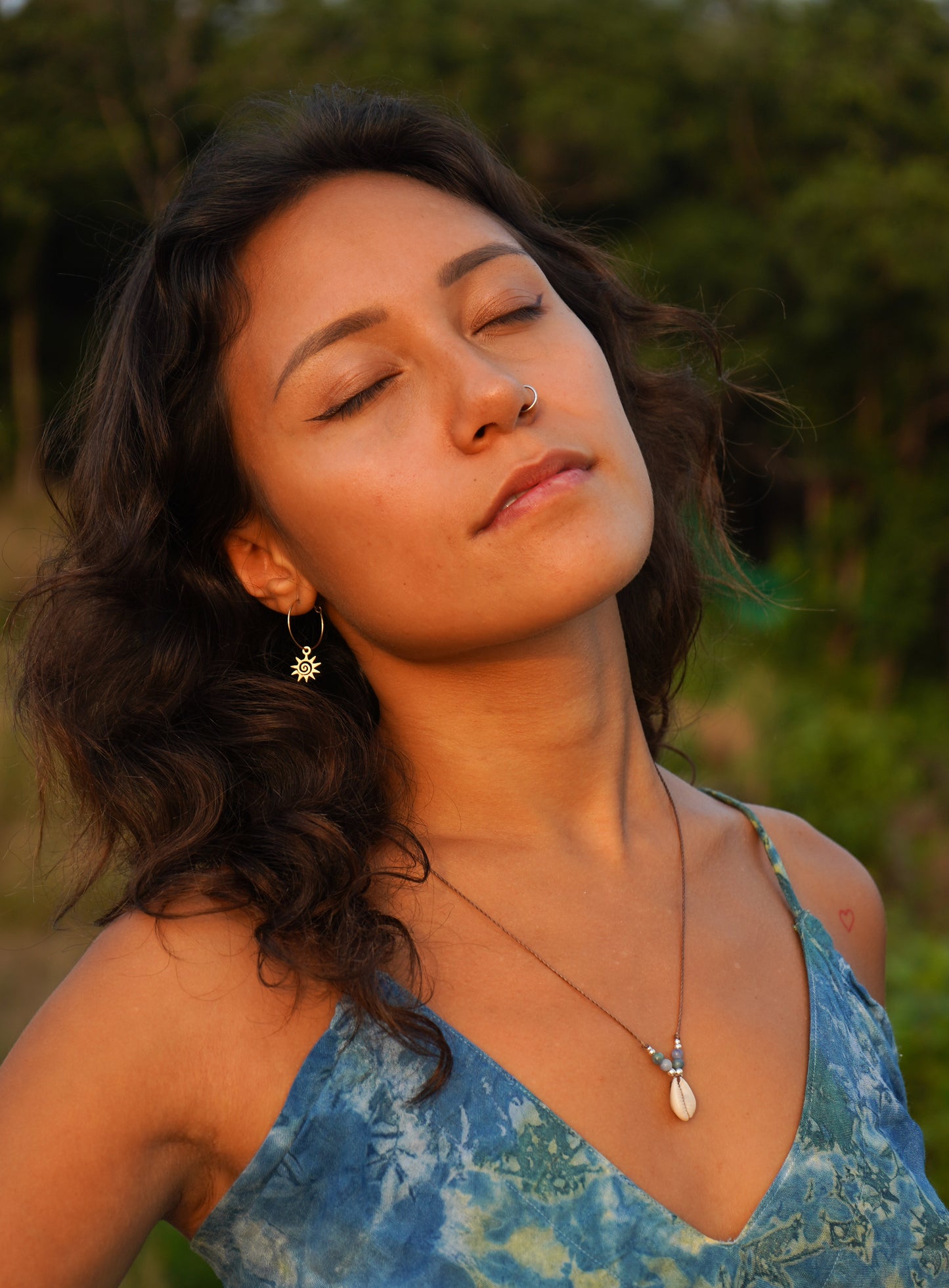 Ohrringe "Sumatra" mit Sonne und Spirale