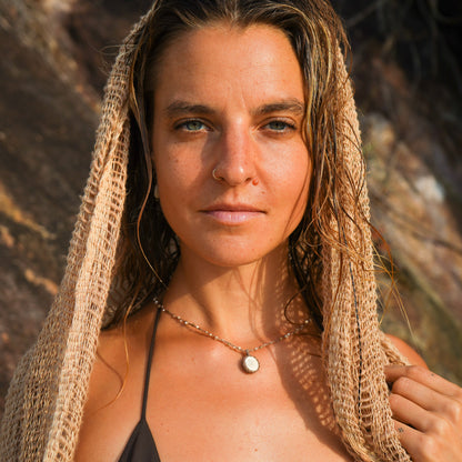 Kette 'Nora' mit Operculi und Perlmutt