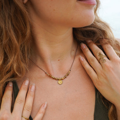 Kette "Malya" mit Jaspis und Sonne