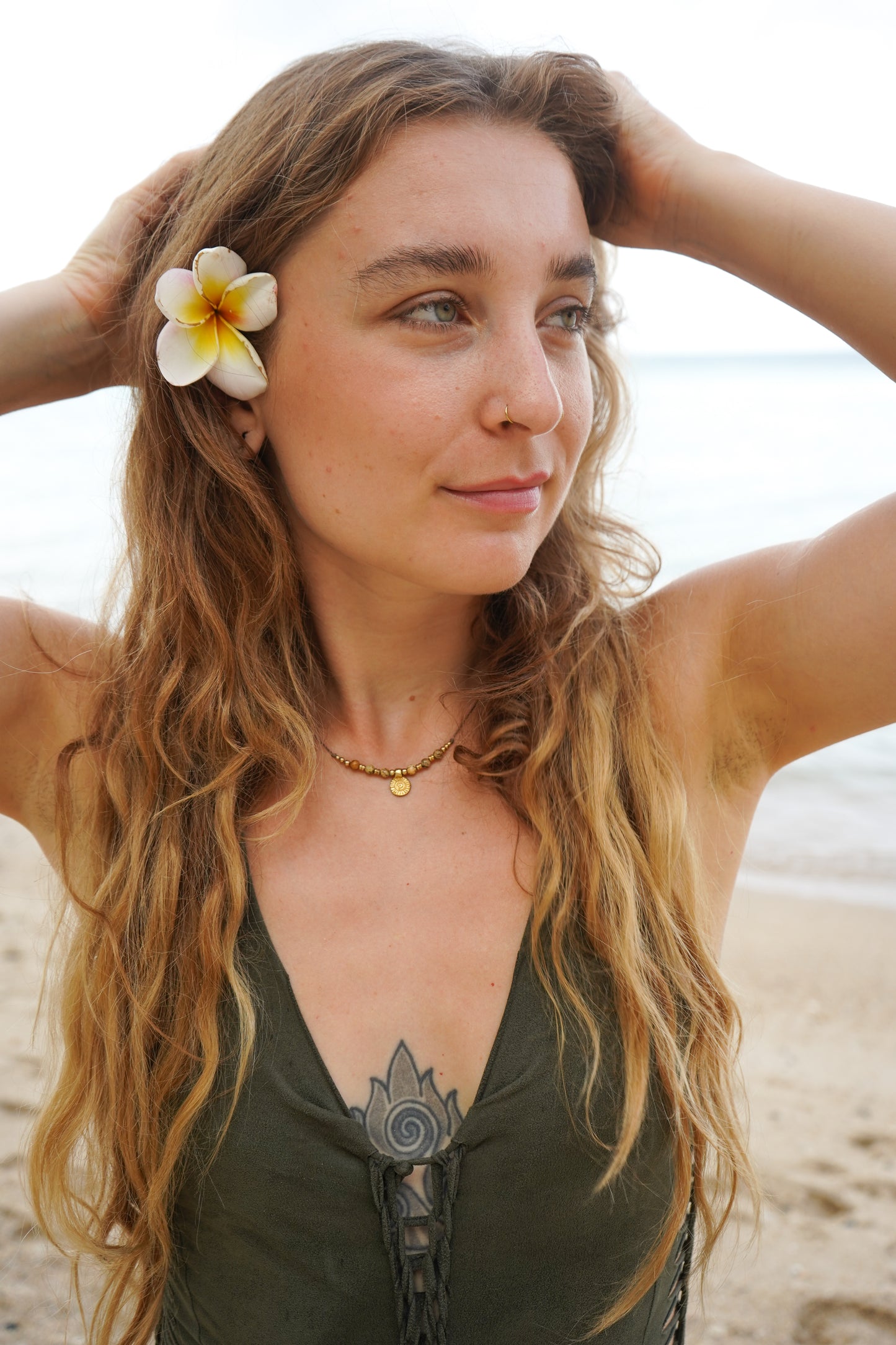 Kette "Malya" mit Jaspis und Sonne