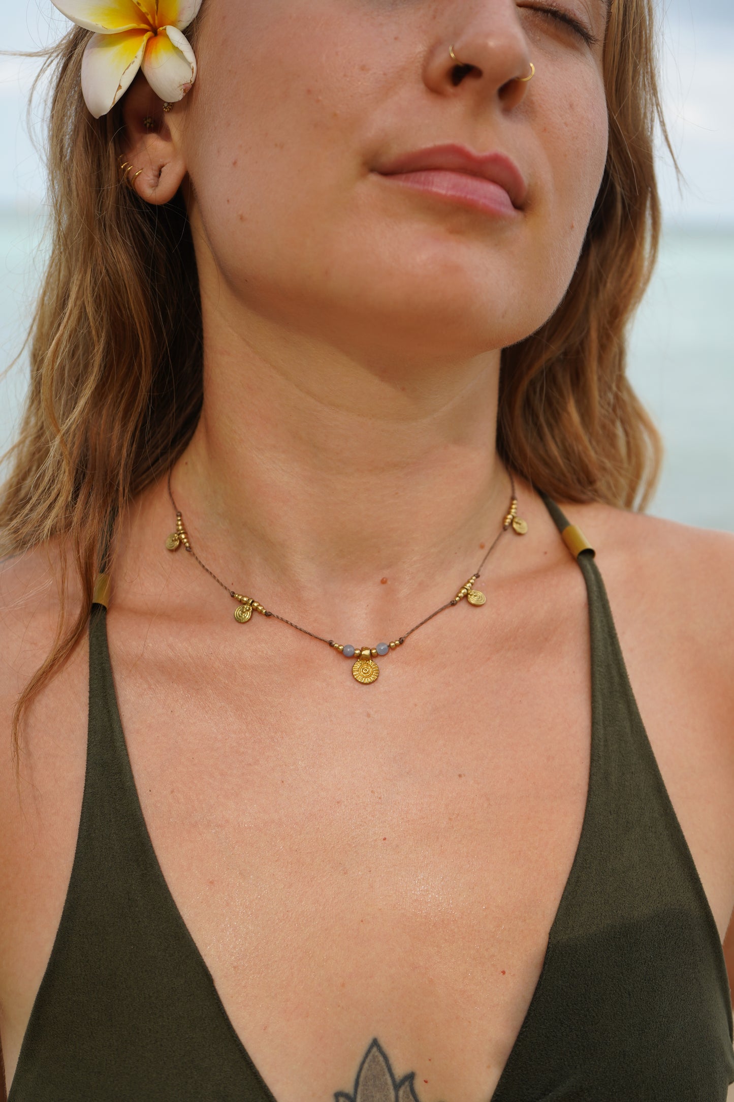 Kette "Maelia" mit Aventurin und Sonne