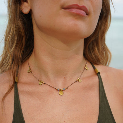 Kette "Maelia" mit Aventurin und Sonne