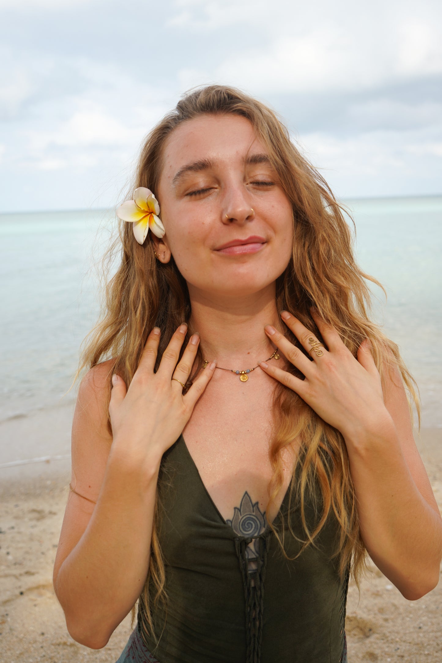 Kette "Maelia" mit Aventurin und Sonne