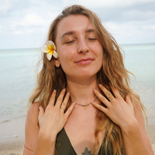 Kette "Maelia" mit Aventurin und Sonne