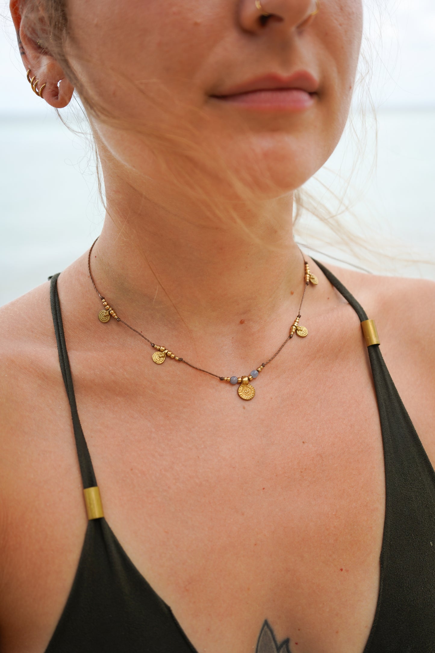 Kette "Maelia" mit Aventurin und Sonne