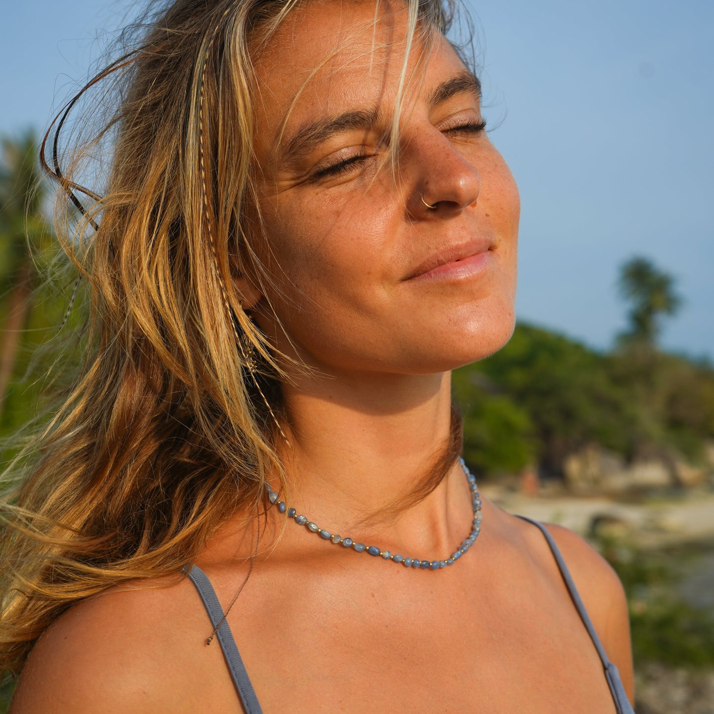 Kette 'Azul' mit Kyanit