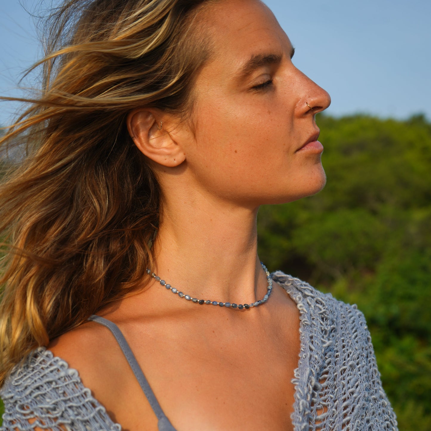 Kette 'Elisa' Silber mit Kyanit