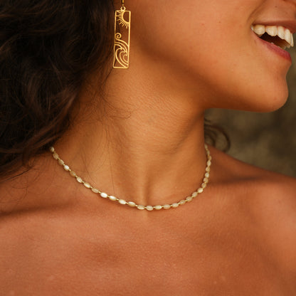 Set Kette 'Siona' mit Perlmutt und Rosenquarz