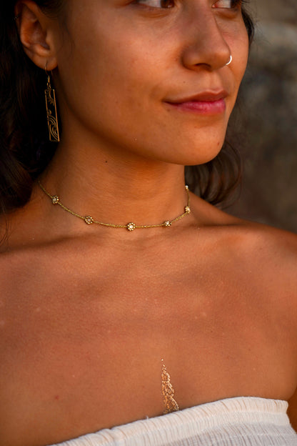 Kette "Inara" Blumen Perlmutt