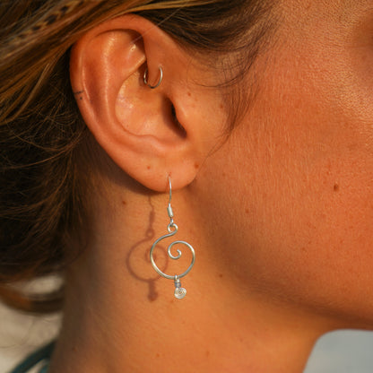 Ohrringe "Oleana" mit Aventurin und Spirale