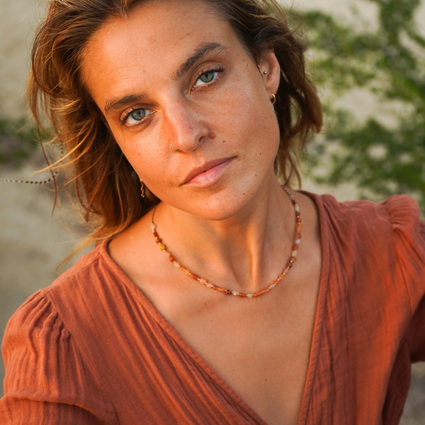 Kette 'Raja' mit Edelstein
