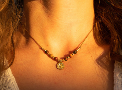 Kette "Suriname" mit Jaspis und Sonne