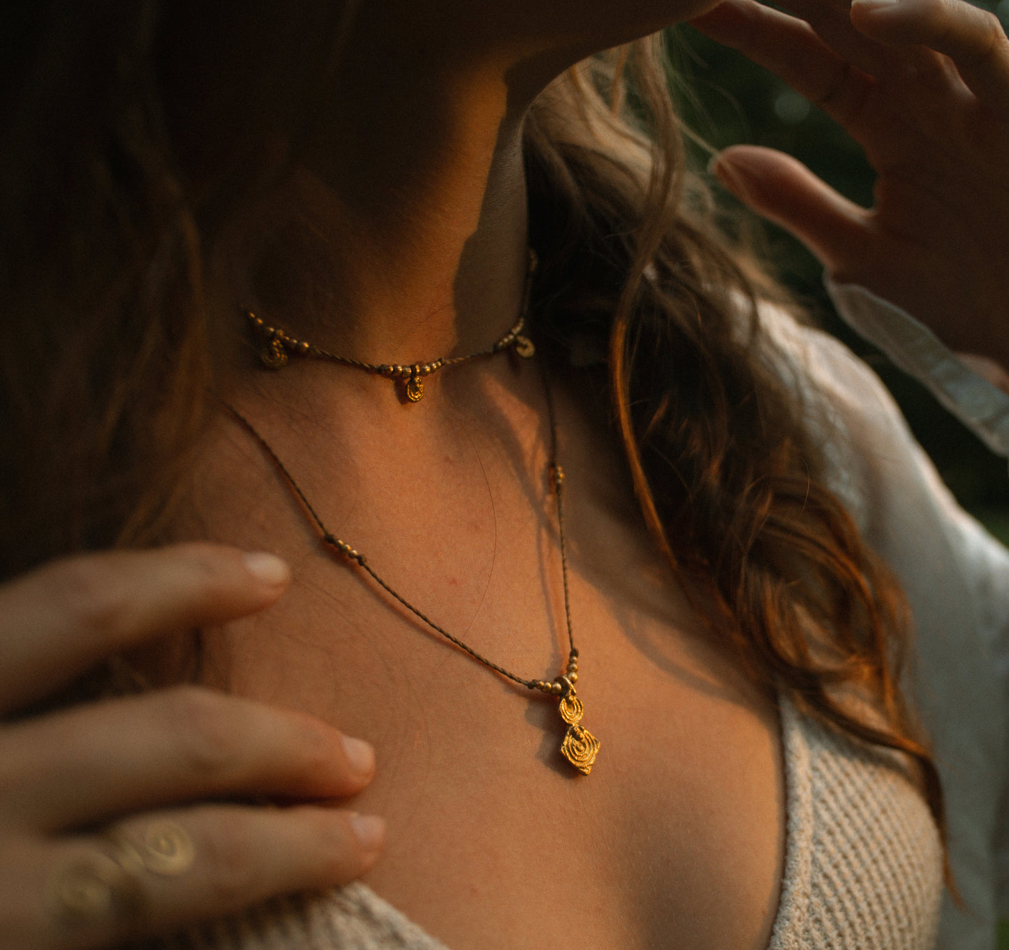 Kette "Marya"mit Messinganhänger