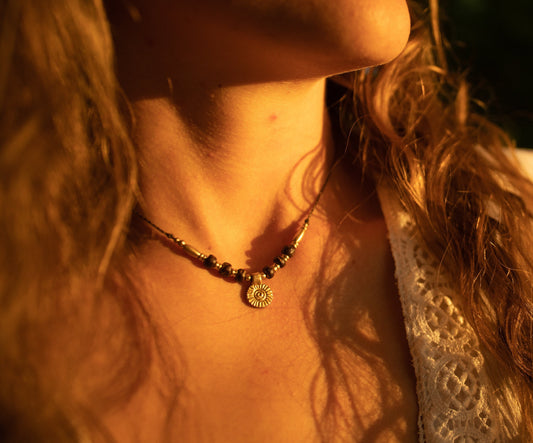 Kette "Coco" mit Kokosnuss und Sonne