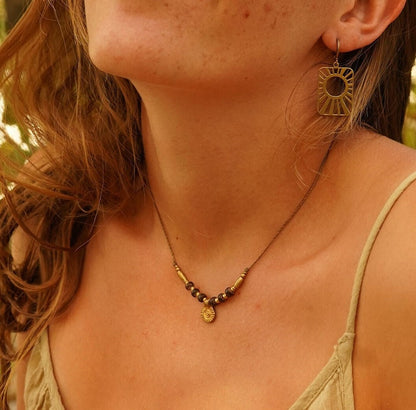 Kette "Coco" mit Kokosnuss und Sonne