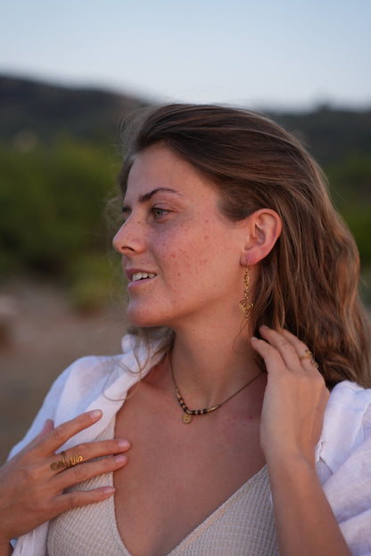 Ohrringe "Selyna" dynamisch mit Jaspis