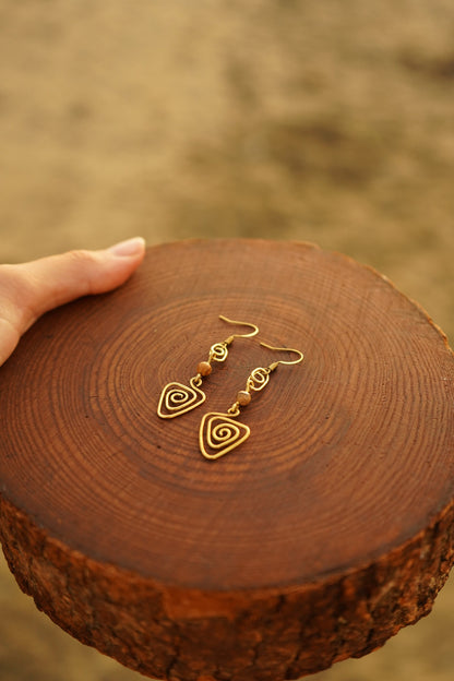 Ohrringe "Selyna" dynamisch mit Jaspis