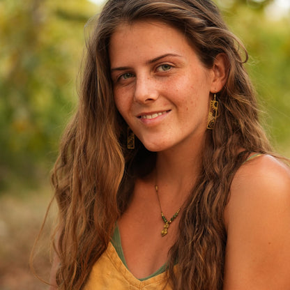 Kette "Manuka" mit grüner Jade und Anhänger