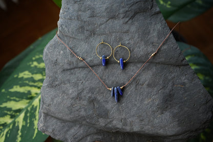 Set Lapis Lazuli Kette + Ohrringe