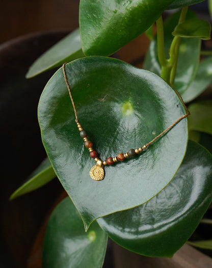 Kette "Suriname" mit Jaspis und Sonne