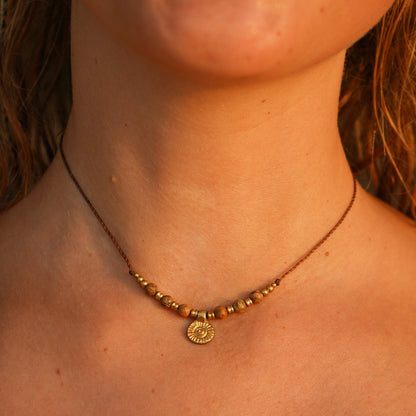 Kette "Malya" mit Jaspis und Sonne