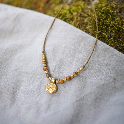 Kette "Malya" mit Jaspis und Sonne