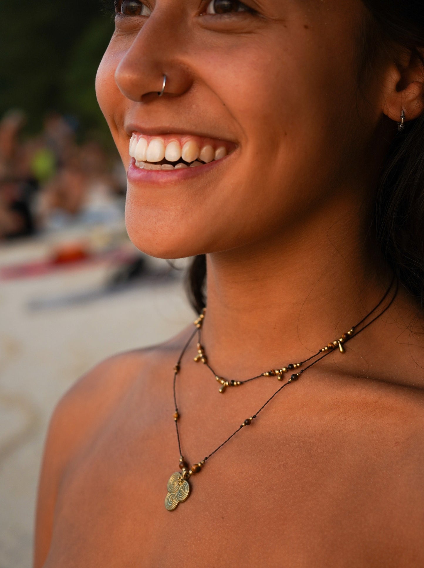 Kette "Gaïa" mit Tigerauge (Layer)