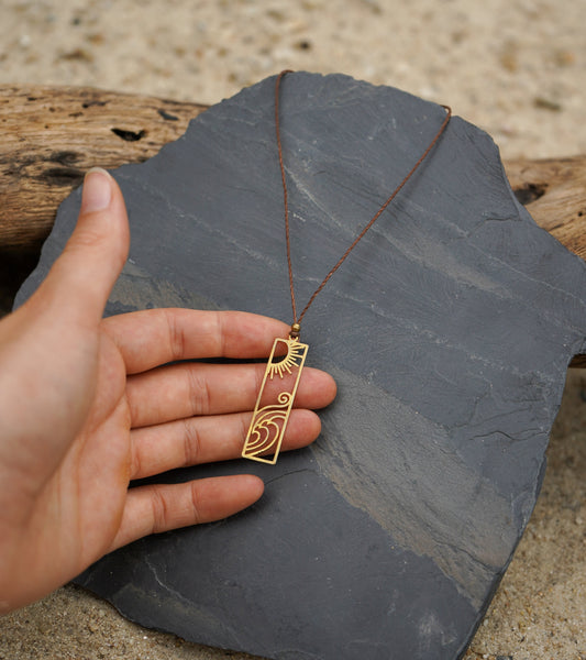 Kette "Solana" mit Sonne und Welle