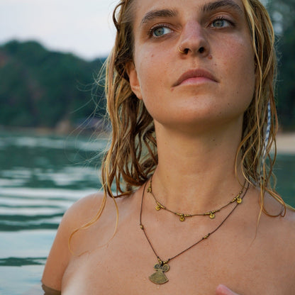 Kette "Maleia" mit Messinganhängern