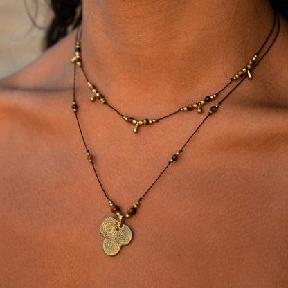 Kette "Gaïa" mit Tigerauge (Layer)