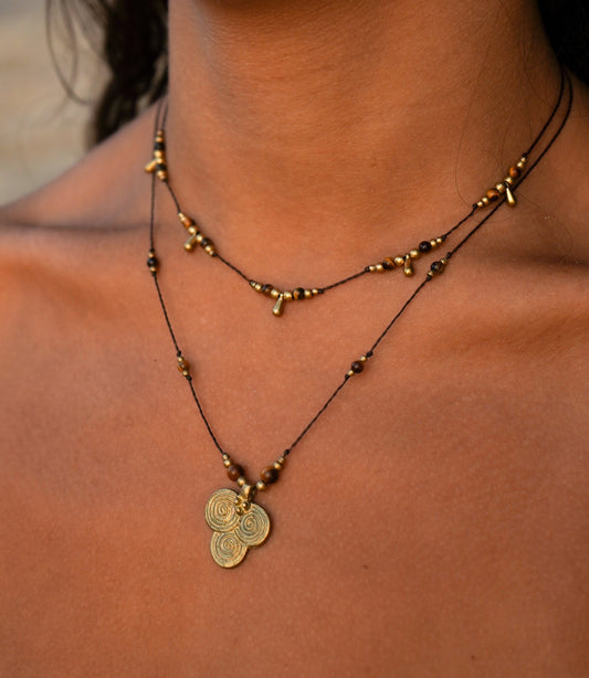 Kette "Gaïa" mit Tigerauge (Layer)