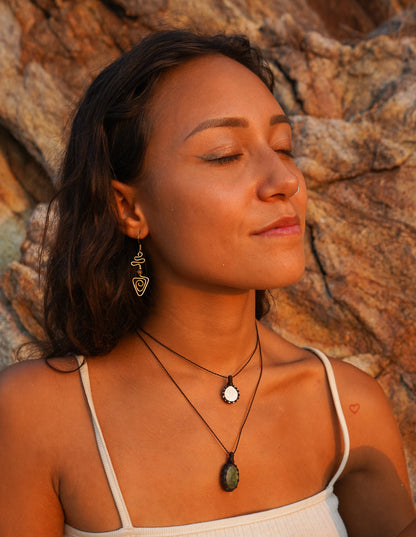 Ohrringe "Alyna" mit Jaspis und Spirale