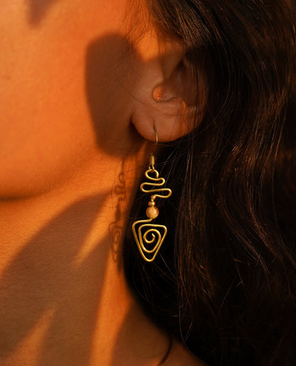 Ohrringe "Alyna" mit Jaspis und Spirale